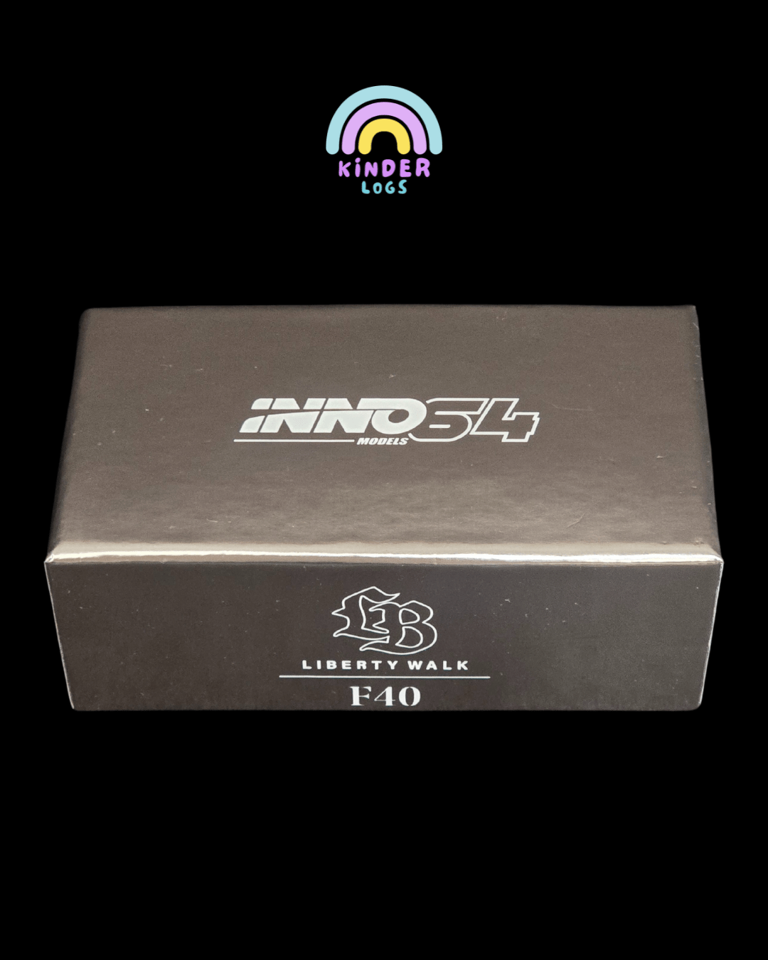 Inno64 LBWK Ferrari F40 Chrome Black Edition - Kinder Logs