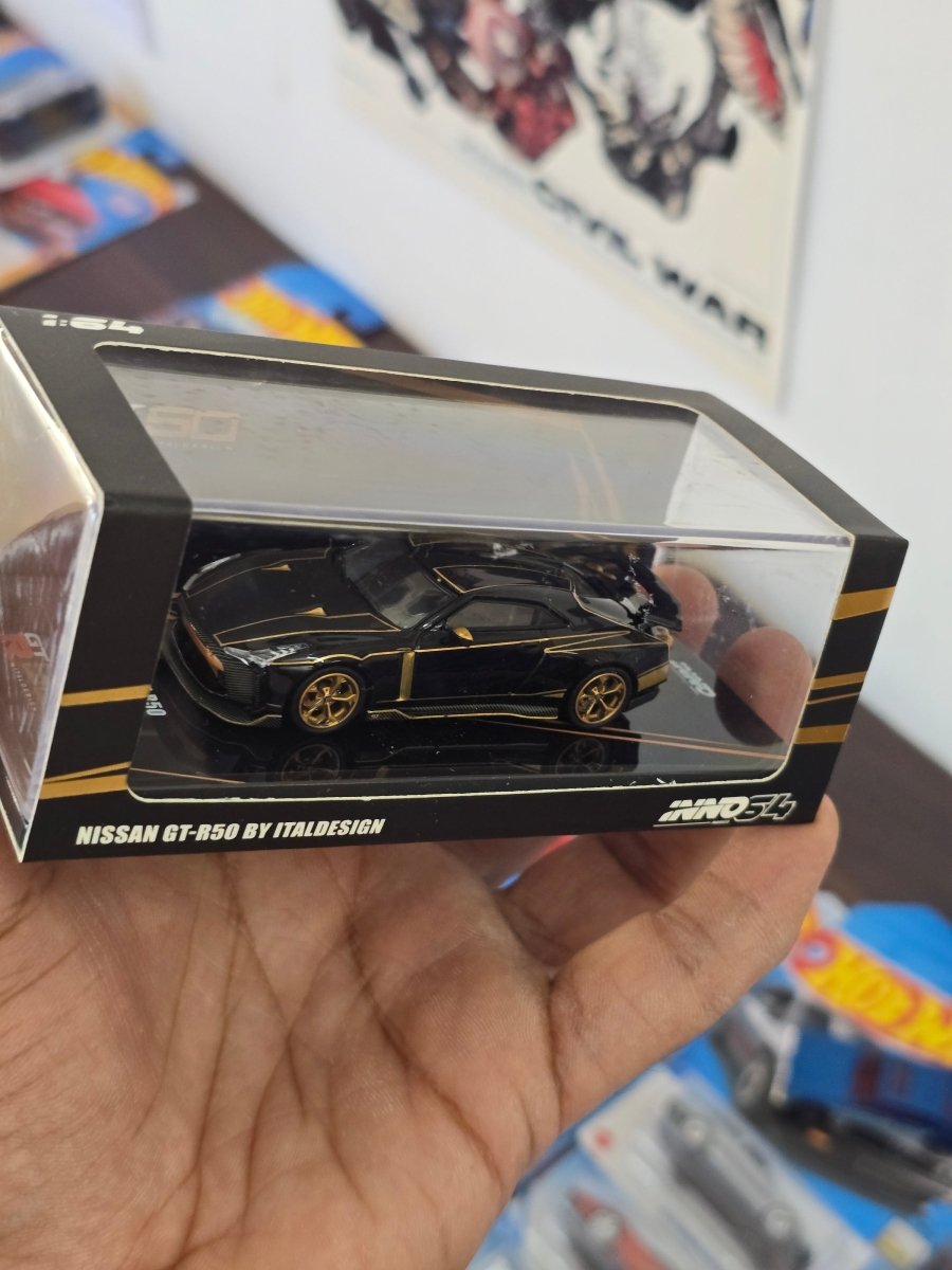 Inno64 Nissan GT - R50 Italdesign Black Edition - Open Box - Kinder Logs