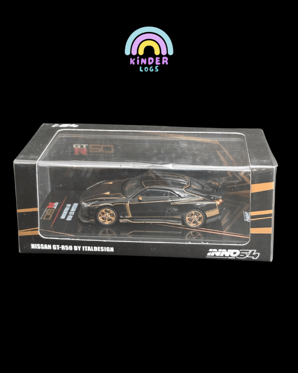 Inno64 Nissan GT - R50 Italdesign Black Edition - Open Box - Kinder Logs