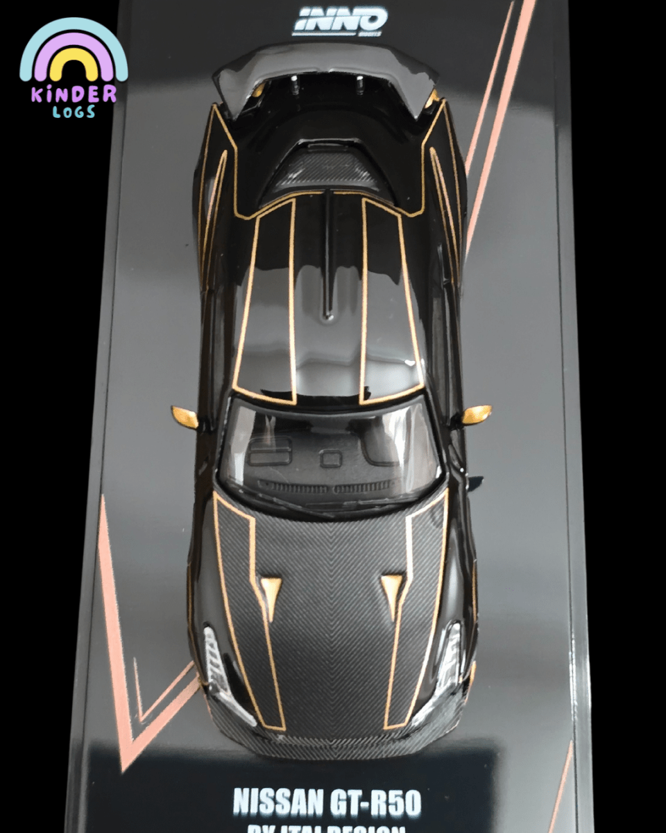 Inno64 Nissan GT - R50 Italdesign Black Edition - Open Box - Kinder Logs