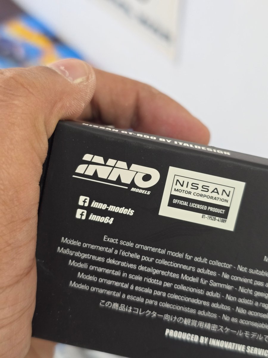Inno64 Nissan GT - R50 Italdesign Black Edition - Open Box - Kinder Logs