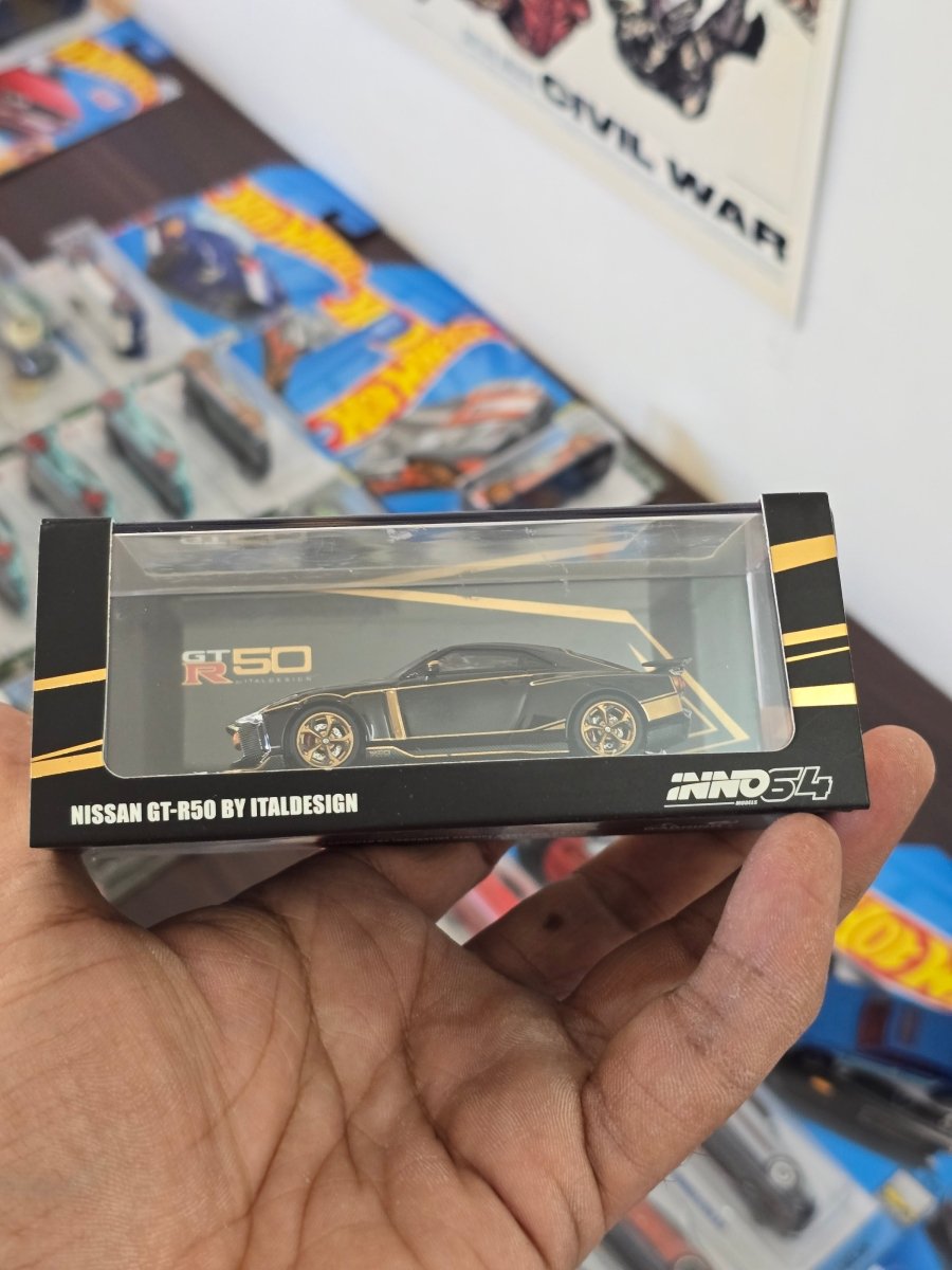 Inno64 Nissan GT - R50 Italdesign Black Edition - Open Box - Kinder Logs