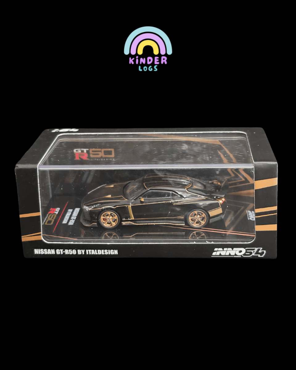 Inno64 Nissan GT - R50 Italdesign Black Edition - Open Box - Kinder Logs