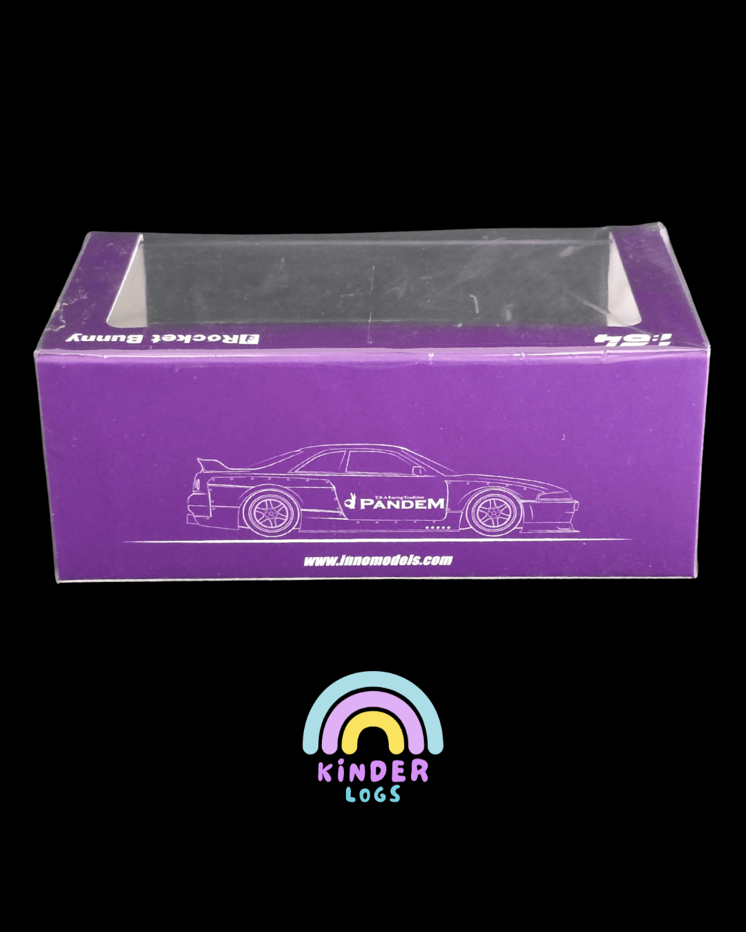 Inno64 Nissan Skyline GT - R (R33) "Pandem/Rocket Bunny" (Purple) - Kinder Logs