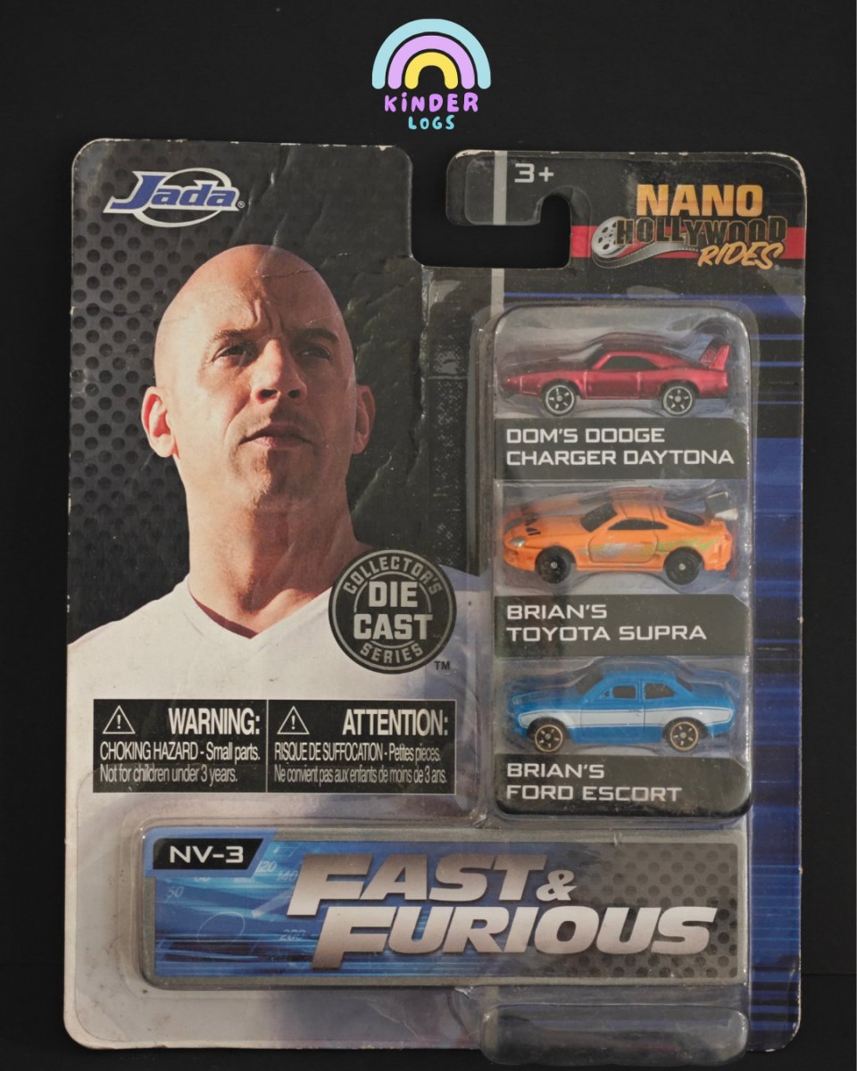Jada Fast & Furious Nano Hollywood Rides (1:87 Scale Model Cars) - Kinder Logs