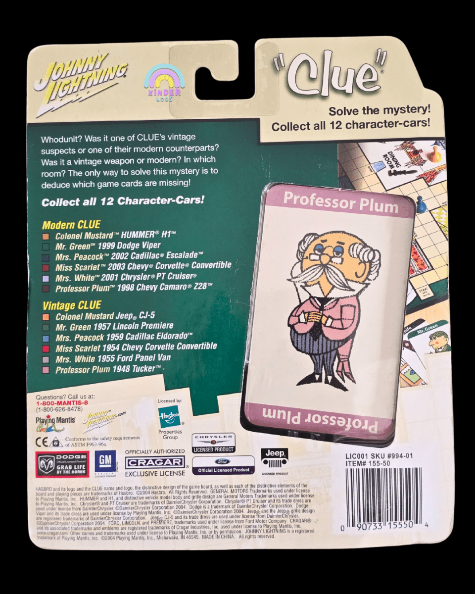 Johnny Lightning Clue Professor Plum 1948 Tucker (Imported) - Kinder Logs
