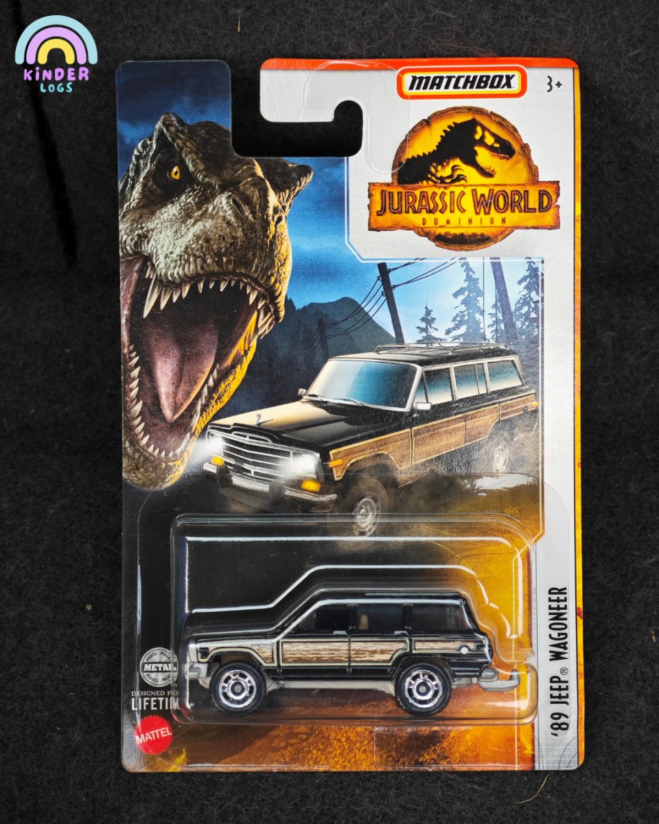 Jurassic World Matchbox 1989 Jeep Wagoneer - Kinder Logs