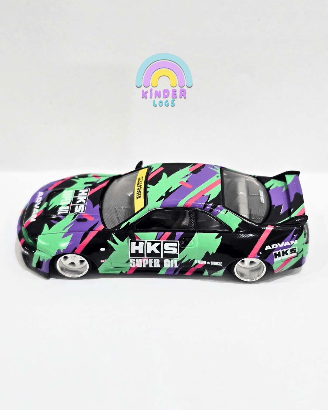 Kaido House Mini GT Nissan Skyline GT - R (R33) HKS V1 (129) - Kinder Logs