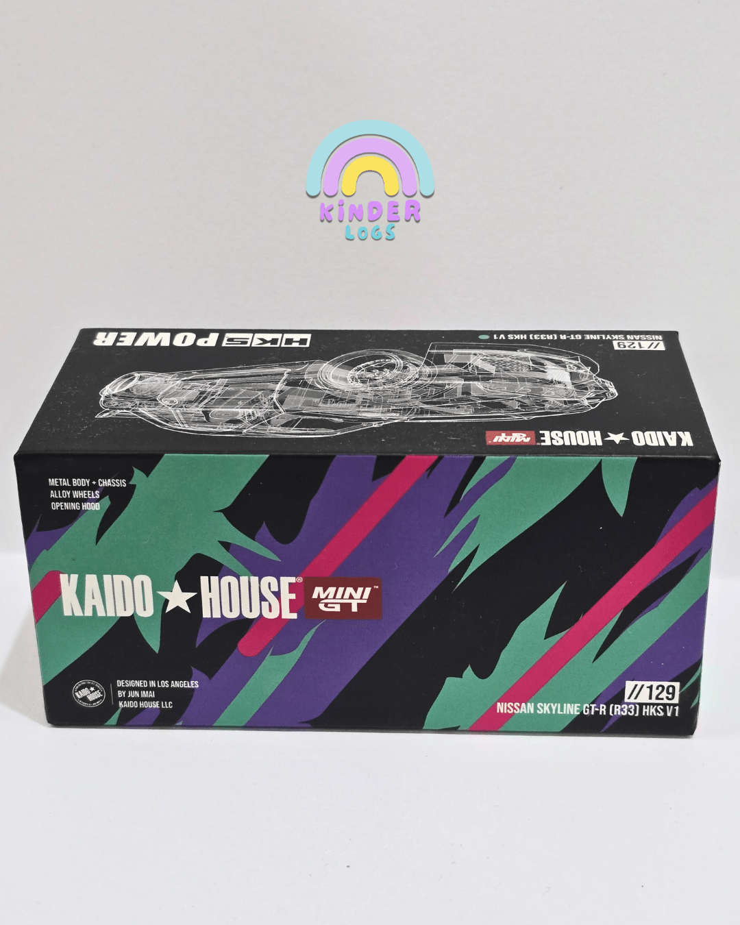 Kaido House Mini GT Nissan Skyline GT - R (R33) HKS V1 (129) - Kinder Logs