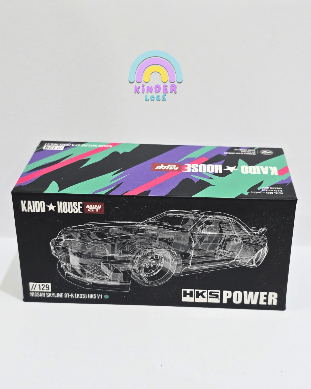 Kaido House Mini GT Nissan Skyline GT - R (R33) HKS V1 (129) - Kinder Logs