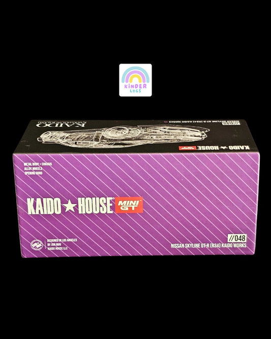 Kaido House Mini GT Purple Nissan Skyline GT - R R34 (Kaido Works 048) - Kinder Logs