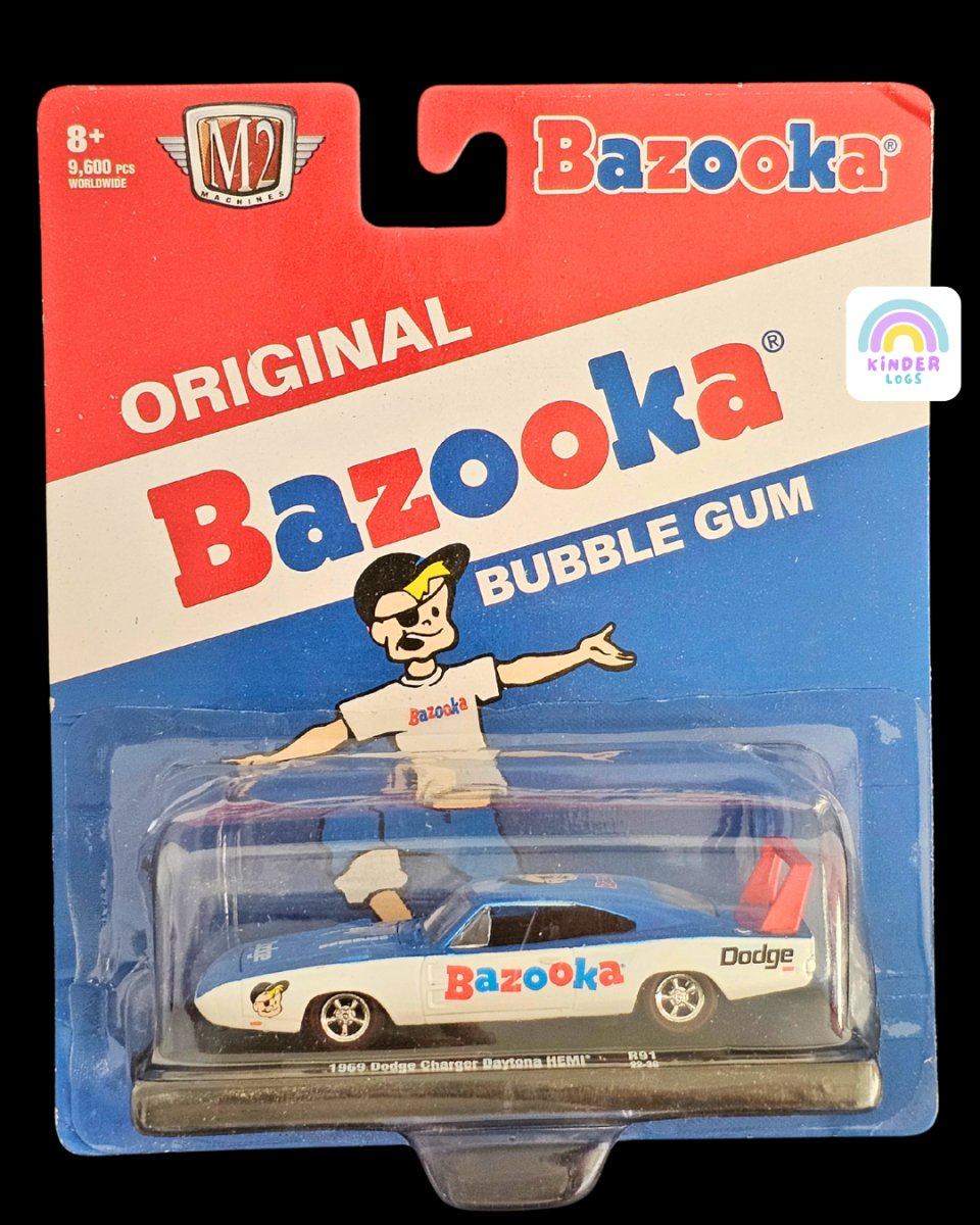 M2 Machines 1969 Dodge Charger Daytona HEMI - Bazooka Limited Edition - Kinder Logs