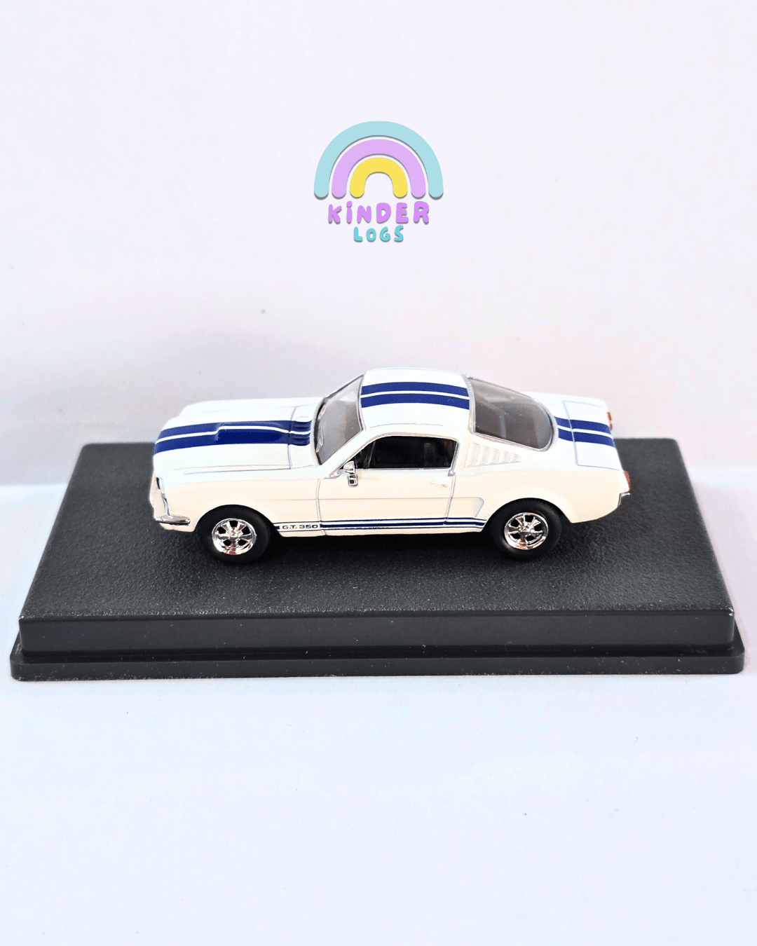 Majorette 1965 Ford Mustang Shelby GT350 With Acrylic Case (Uncarded New) - Kinder Logs