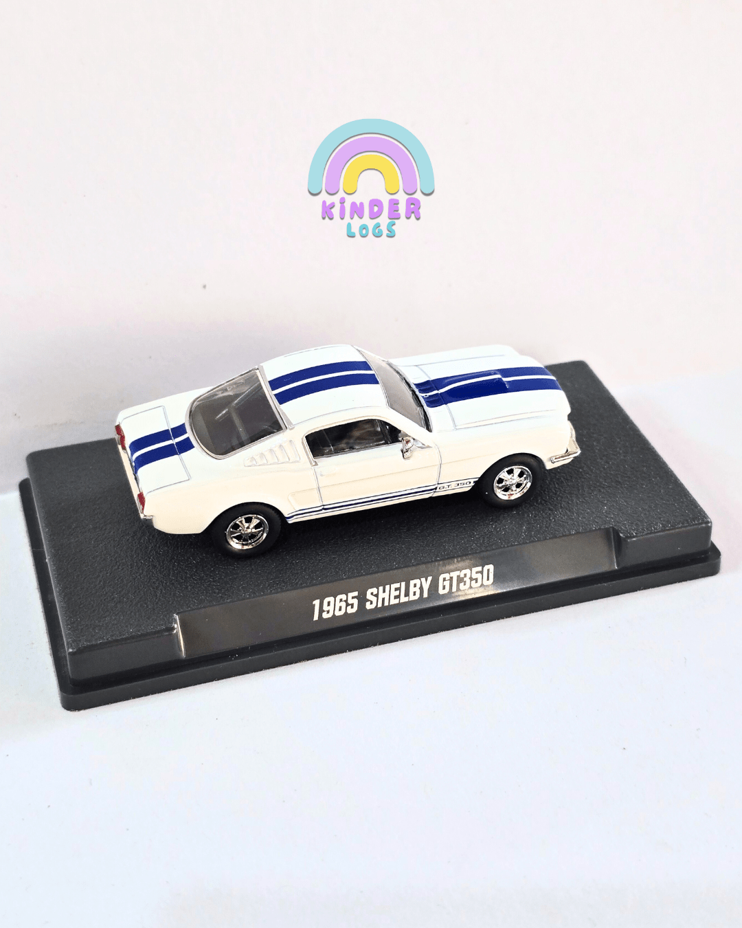 Majorette 1965 Ford Mustang Shelby GT350 With Acrylic Case (Uncarded New) - Kinder Logs