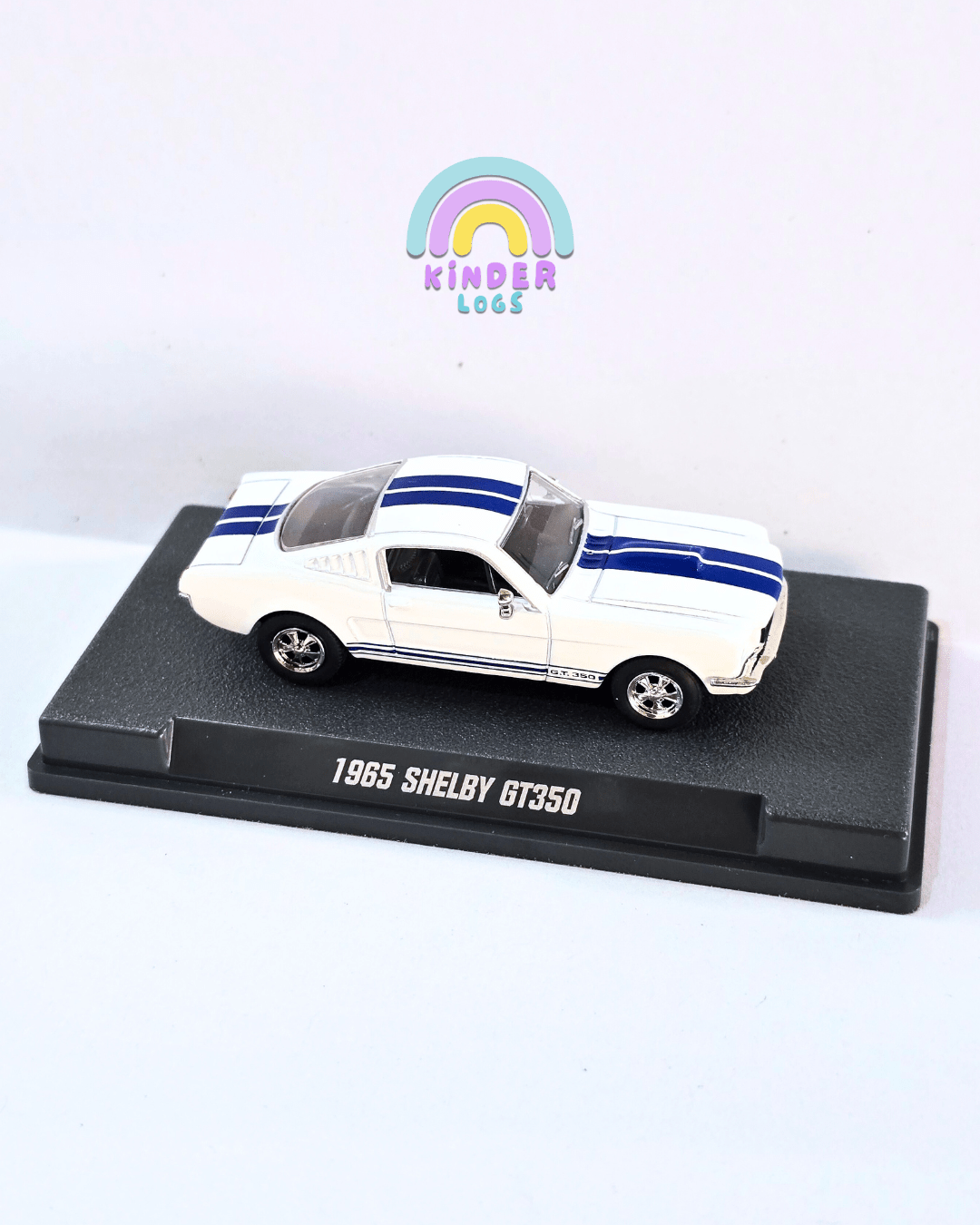 Majorette 1965 Ford Mustang Shelby GT350 With Acrylic Case (Uncarded New) - Kinder Logs
