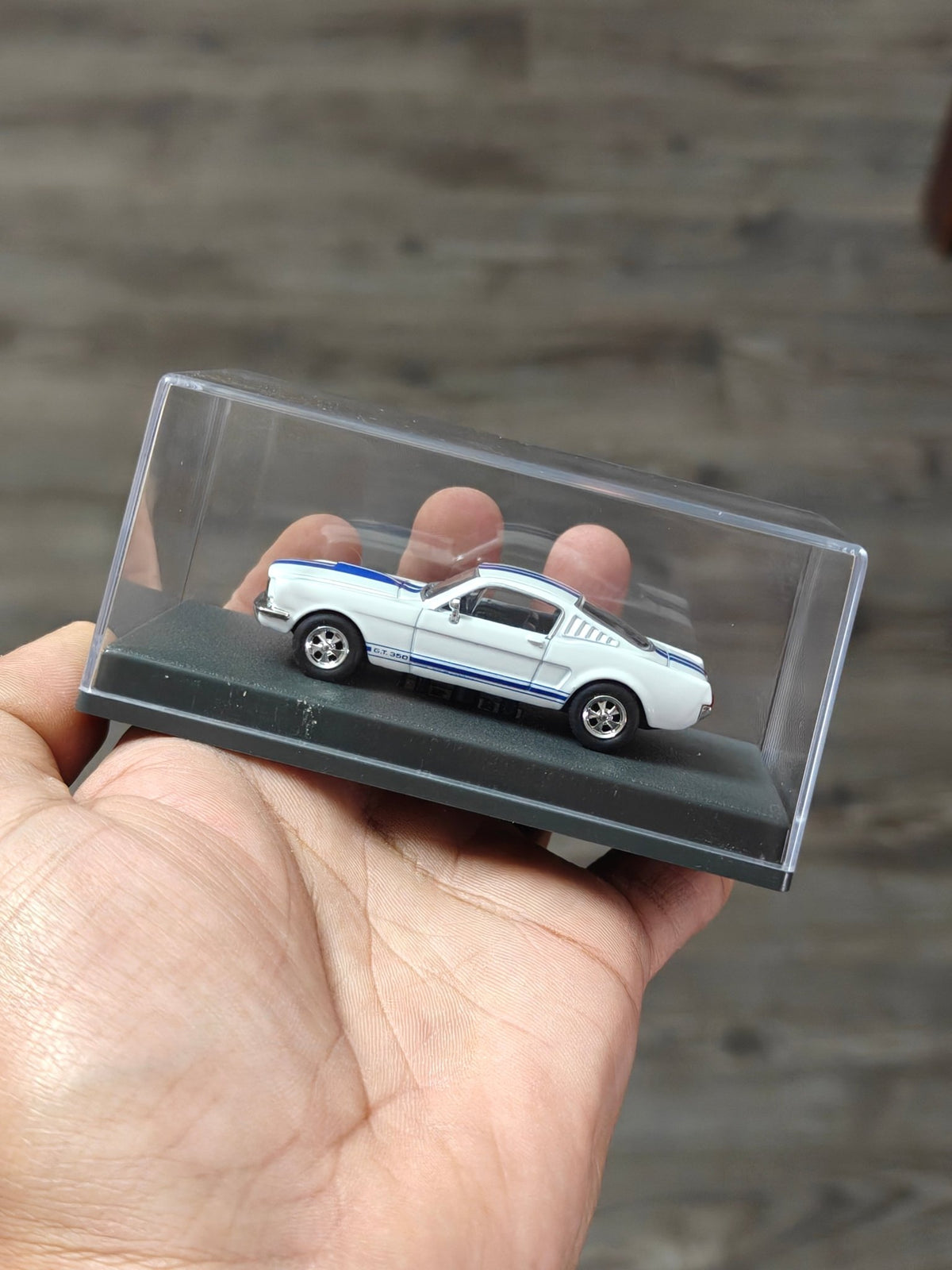 Majorette 1965 Ford Mustang Shelby GT350 With Acrylic Case (Uncarded New) - Kinder Logs