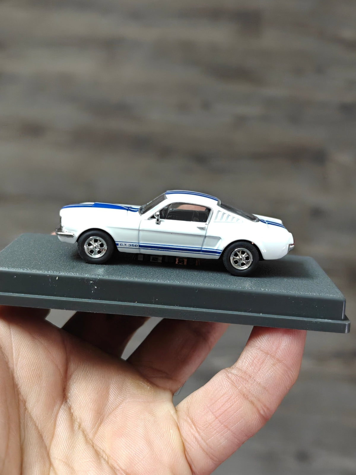 Majorette 1965 Ford Mustang Shelby GT350 With Acrylic Case (Uncarded New) - Kinder Logs