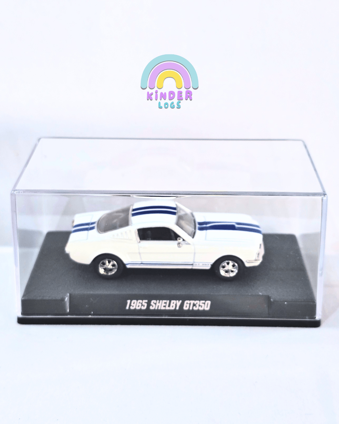 Majorette 1965 Ford Mustang Shelby GT350 With Acrylic Case (Uncarded New) - Kinder Logs