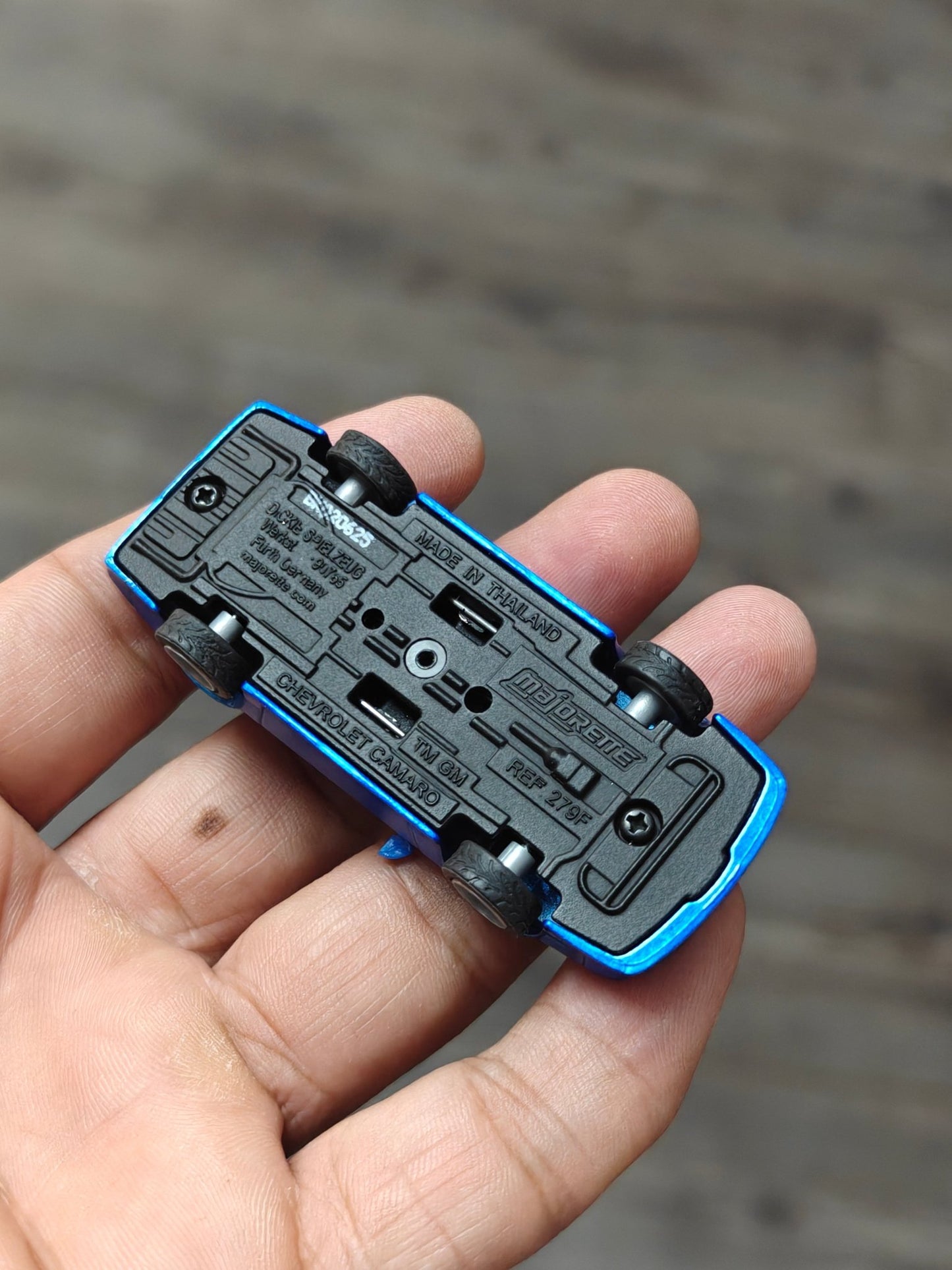 Majorette 1985 Chevrolet Camaro - Blue (Uncarded) - Kinder Logs