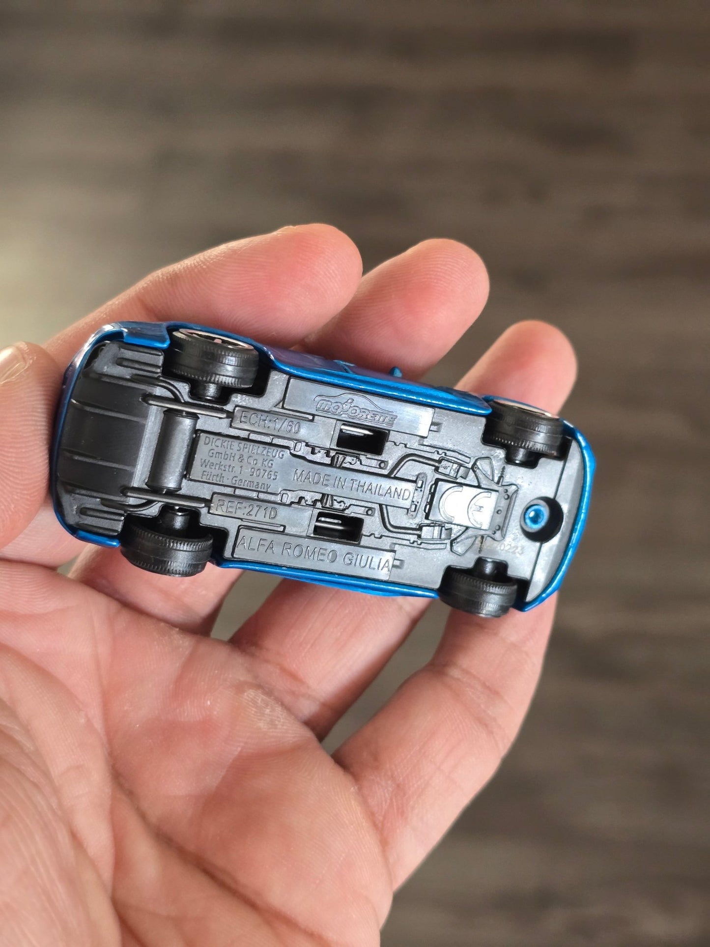 Majorette Alfa Romeo Giulia - Blue (Uncarded - New) - Kinder Logs