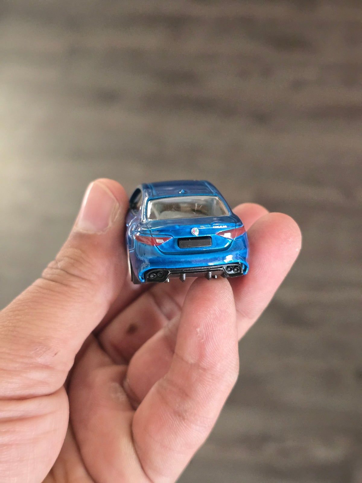 Majorette Alfa Romeo Giulia - Blue (Uncarded - New) - Kinder Logs