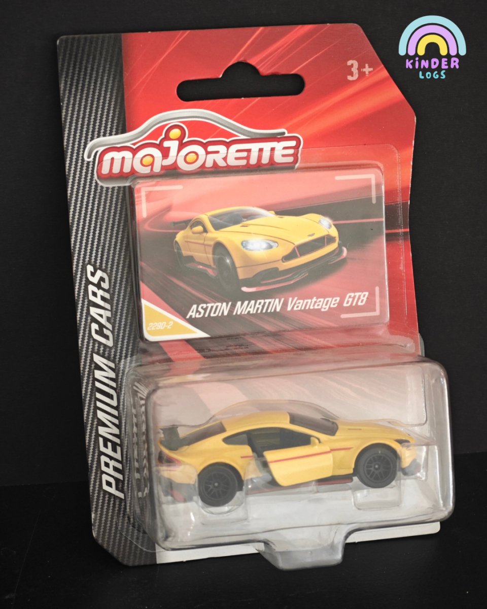 Majorette Aston Martin Vantage GT8 (Yellow Color) - Kinder Logs