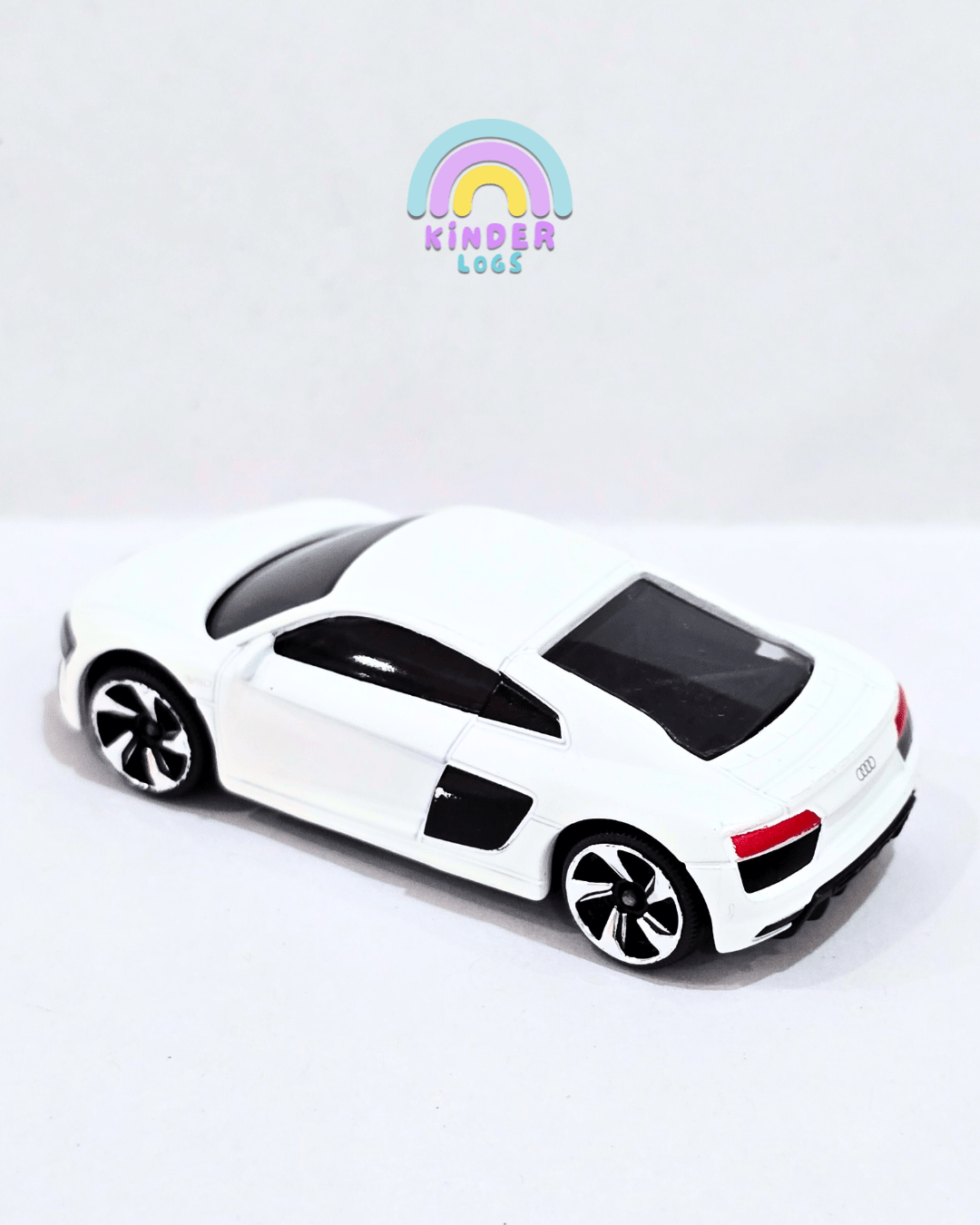 Majorette Audi R8 - Matte White (Uncarded - New) - Kinder Logs