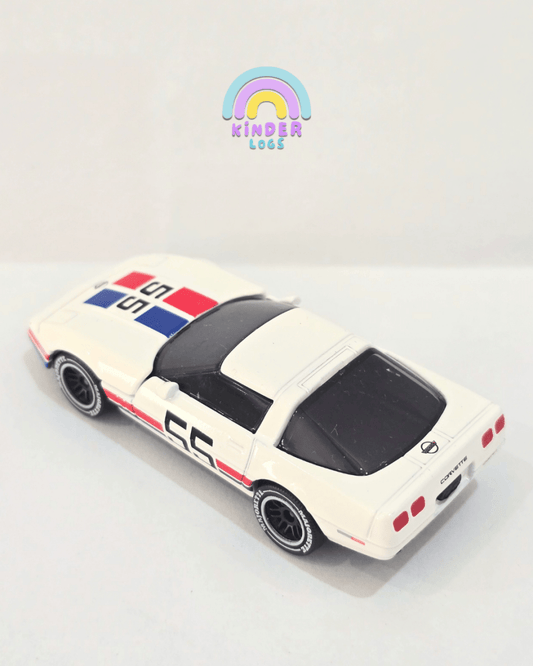 Majorette Chevrolet Corvette C4 #55 - White (Uncarded) - Kinder Logs