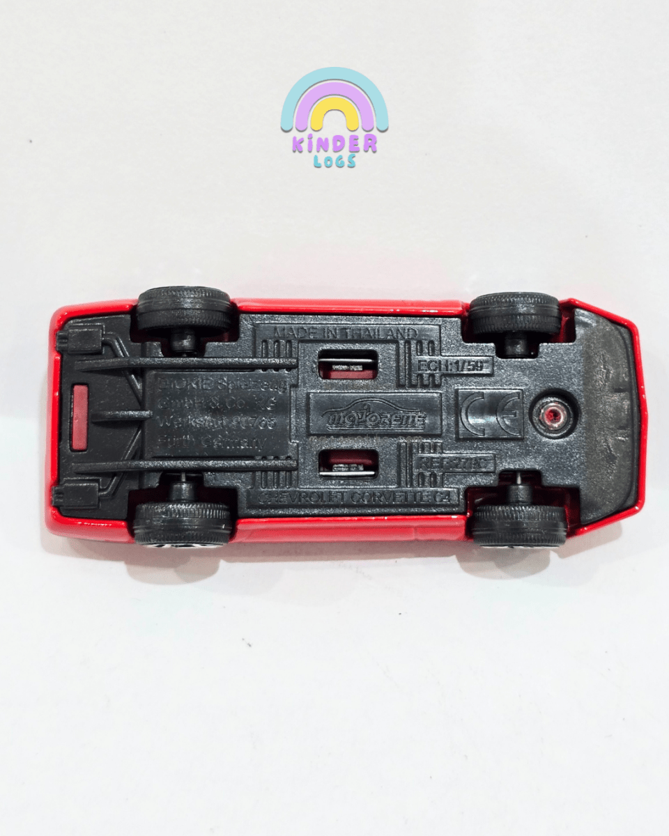 Majorette Chevrolet Corvette C4 - Red (Uncarded) - Kinder Logs