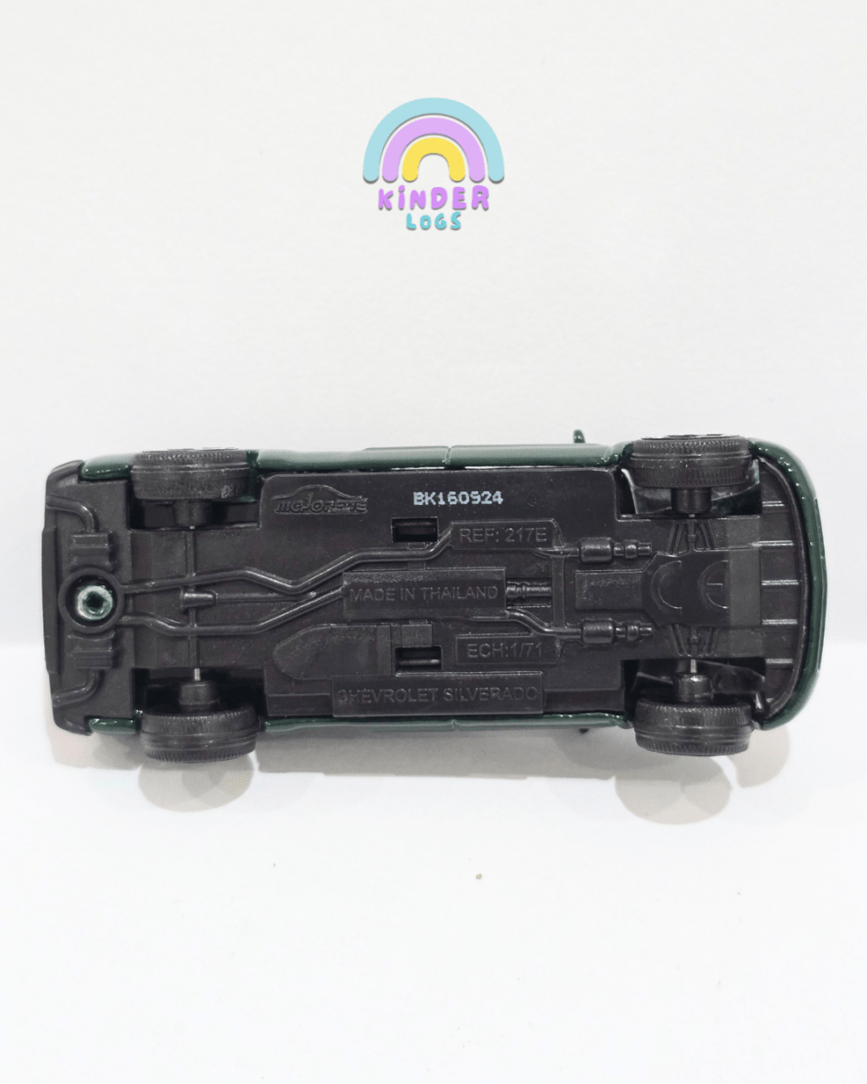 Majorette Chevrolet Silverado - Dark Green (Uncarded) - Kinder Logs