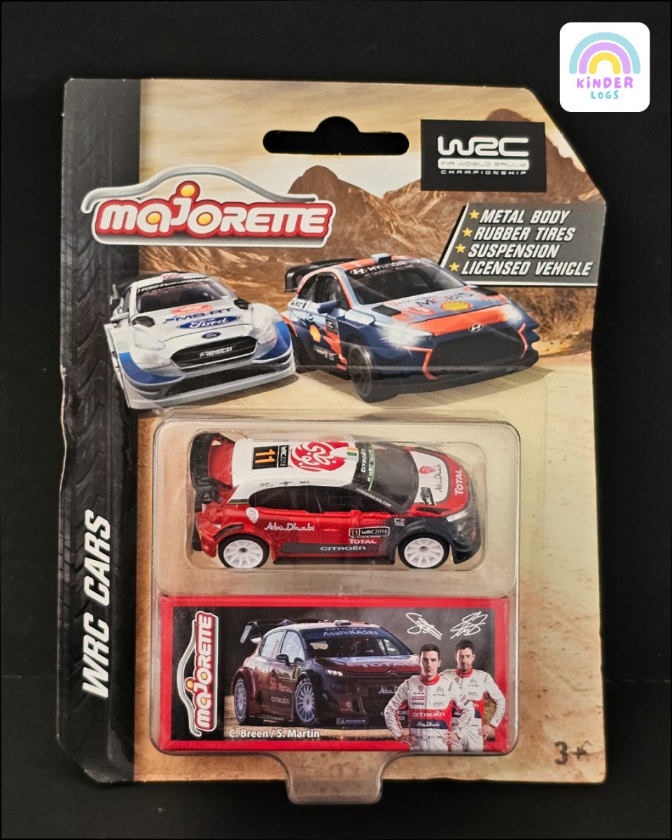 Majorette Citroen C3 WRC Car (Abu Dhabi) - Kinder Logs