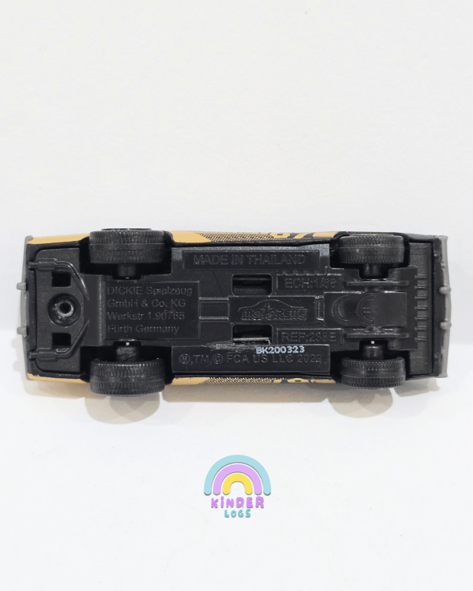 Majorette Dodge Charger RT - Black With Gold (Uncarded) - Kinder Logs