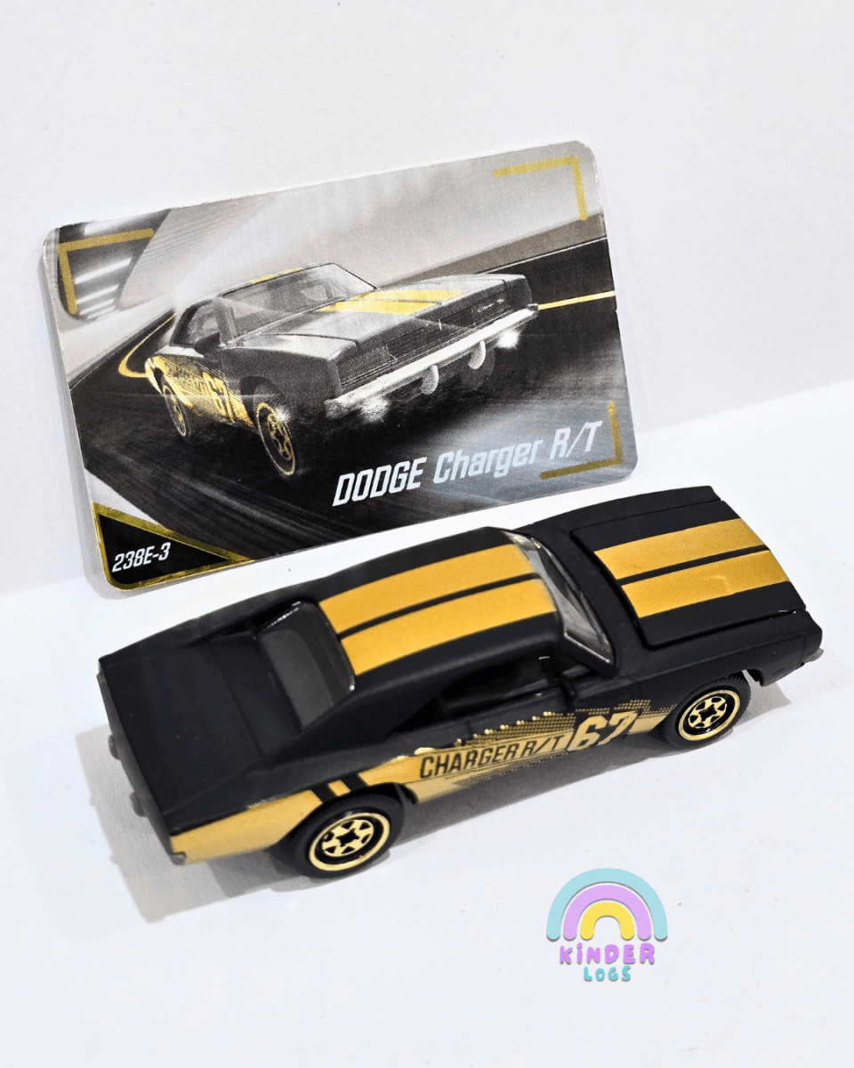 Majorette Dodge Charger RT - Black With Gold (Uncarded) - Kinder Logs