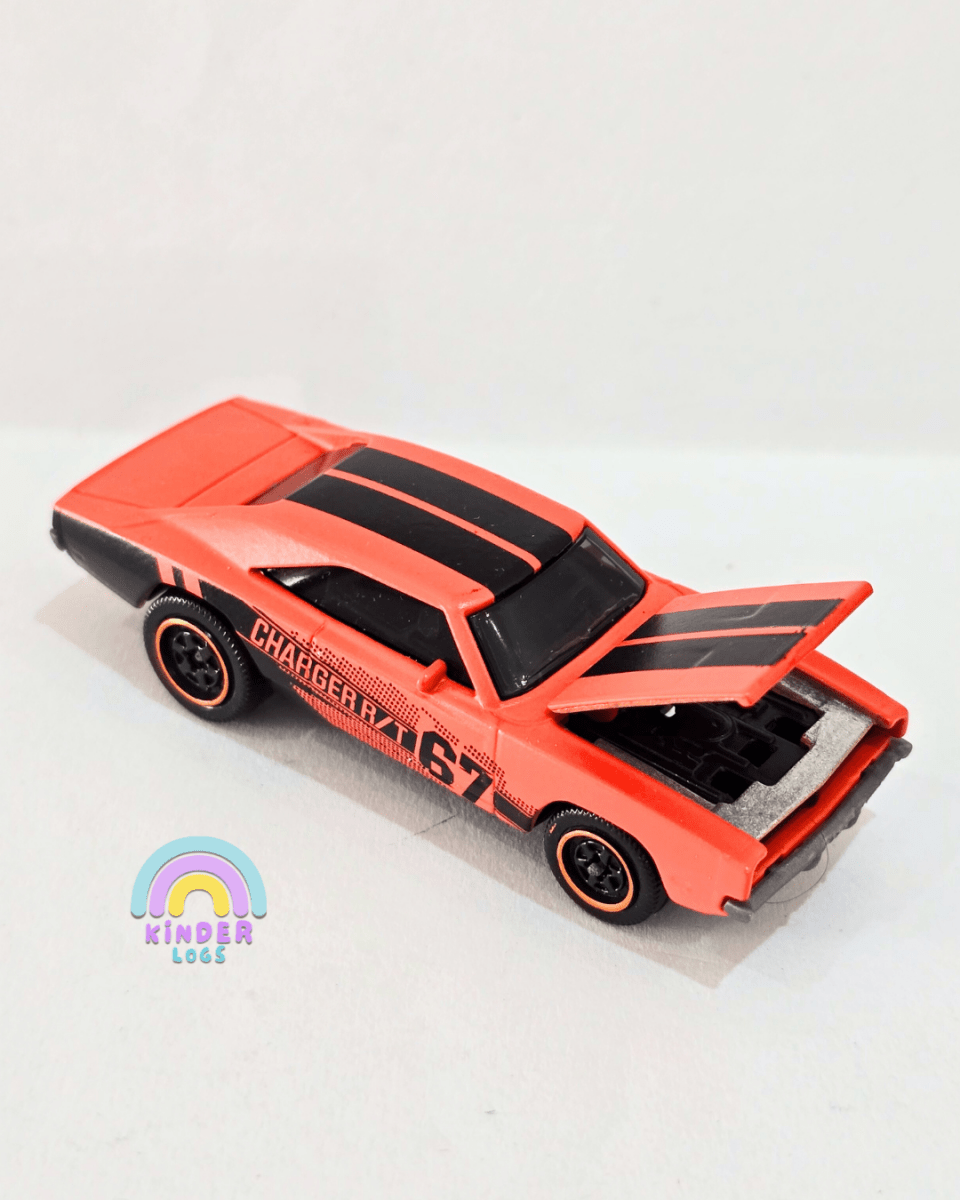Majorette Dodge Charger RT - Matte Orange (Uncarded) - Kinder Logs