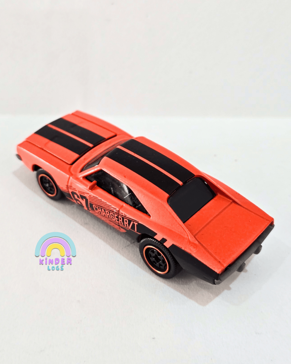 Majorette Dodge Charger RT - Matte Orange (Uncarded) - Kinder Logs
