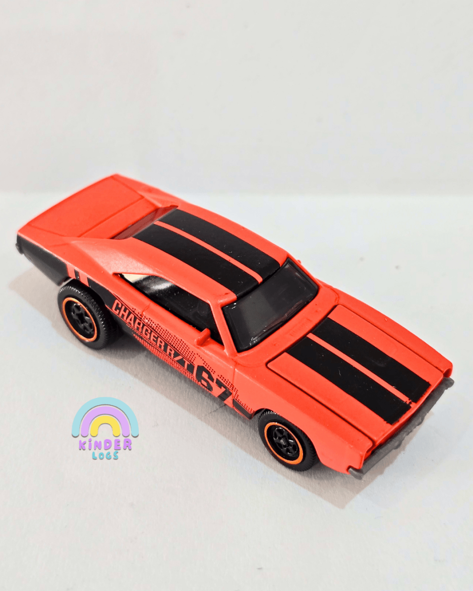 Majorette Dodge Charger RT - Matte Orange (Uncarded) - Kinder Logs