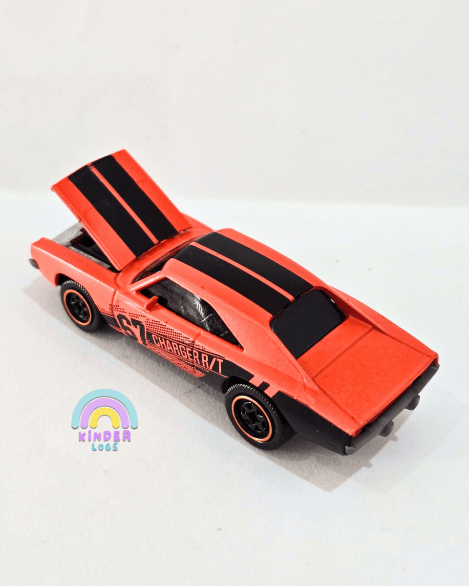 Majorette Dodge Charger RT - Matte Orange (Uncarded) - Kinder Logs