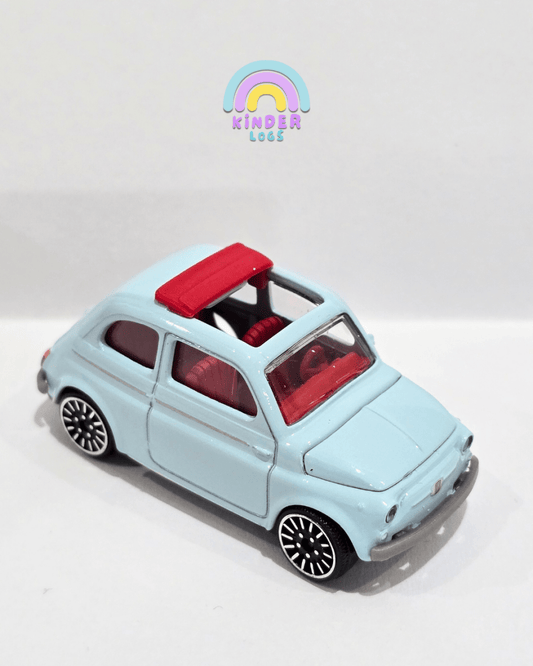 Majorette Fiat 500 D - Sky Blue (Uncarded) - Kinder Logs