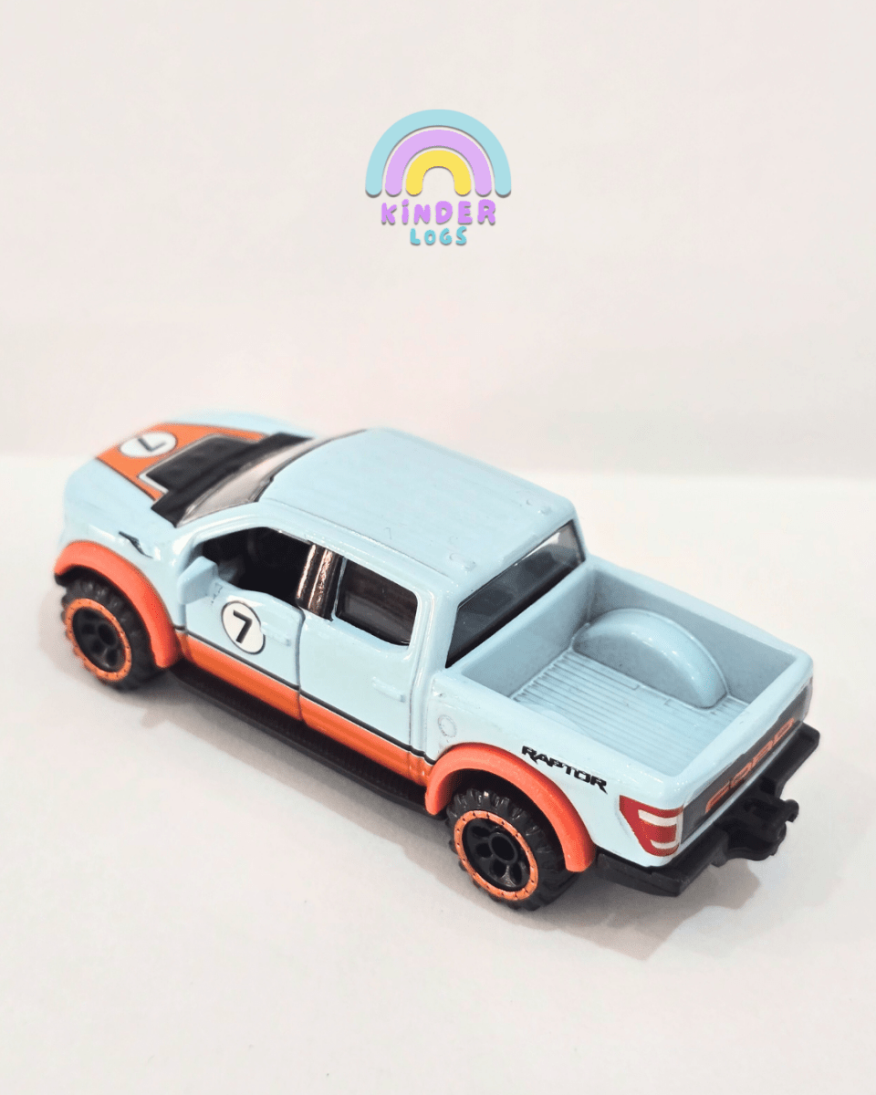 Majorette Ford F - 150 Raptor - Light Blue (Uncarded) - Kinder Logs