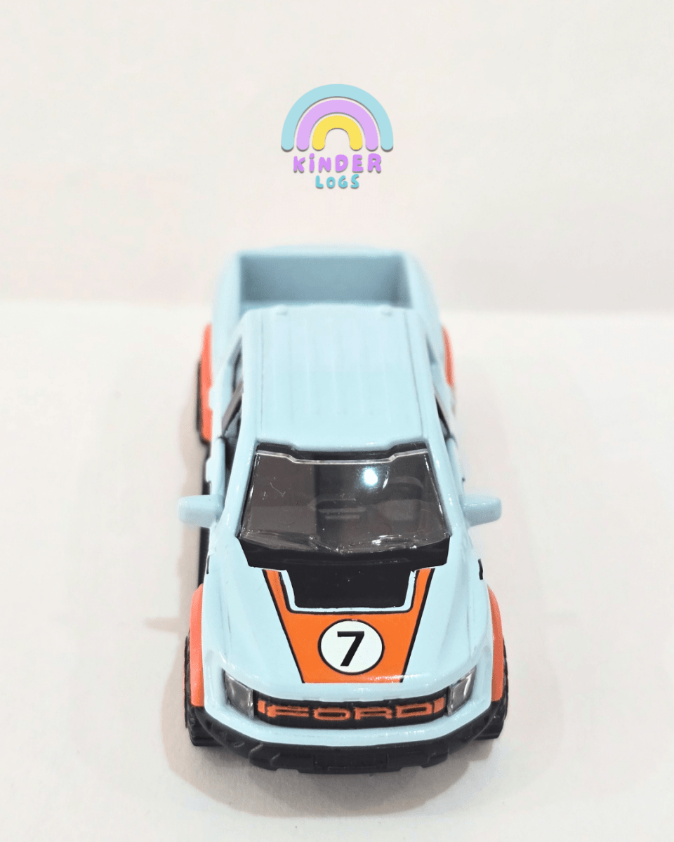 Majorette Ford F - 150 Raptor - Light Blue (Uncarded) - Kinder Logs
