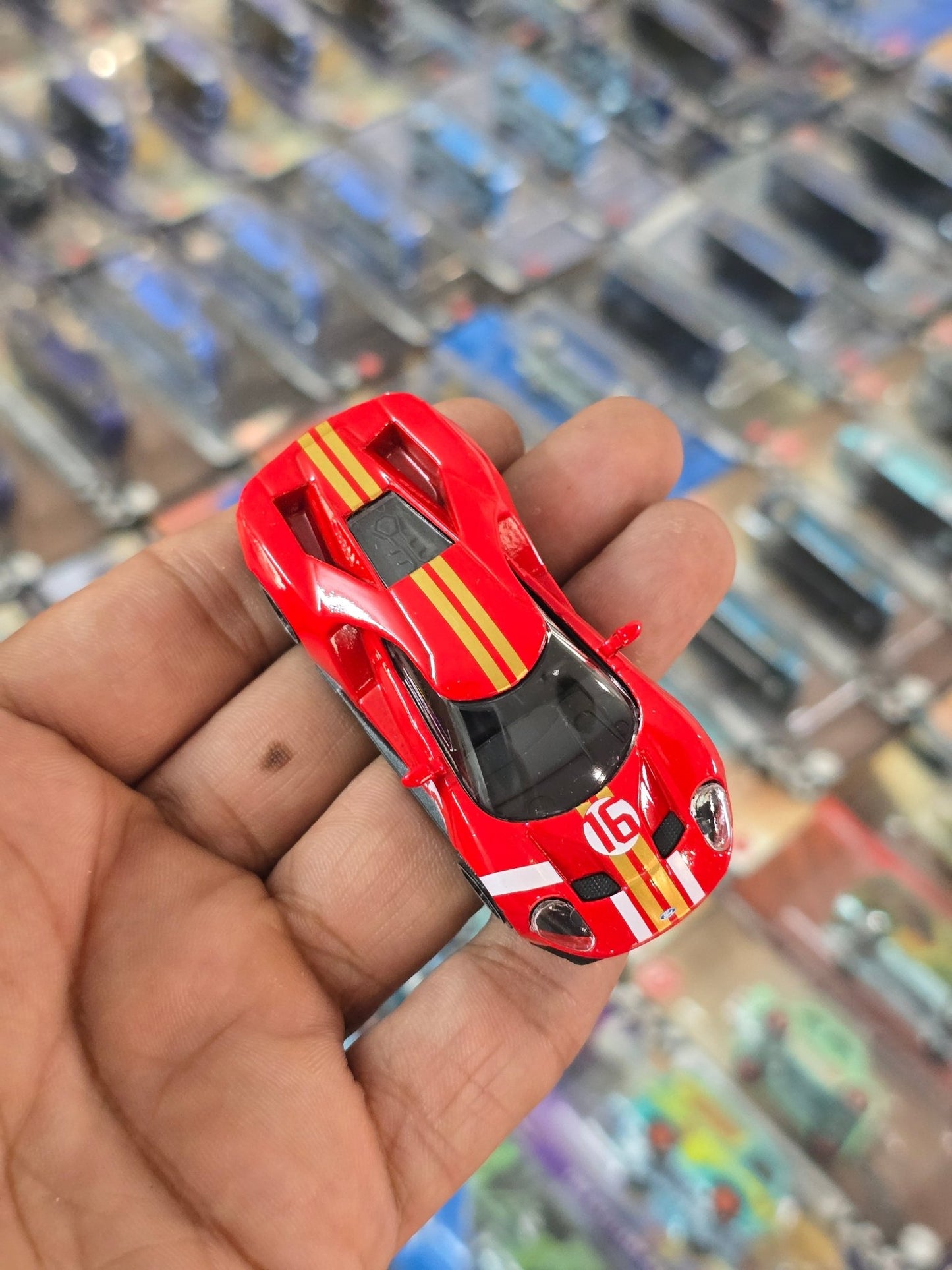 Majorette Ford GT - Red With Gold Stripes (Uncarded) - Kinder Logs
