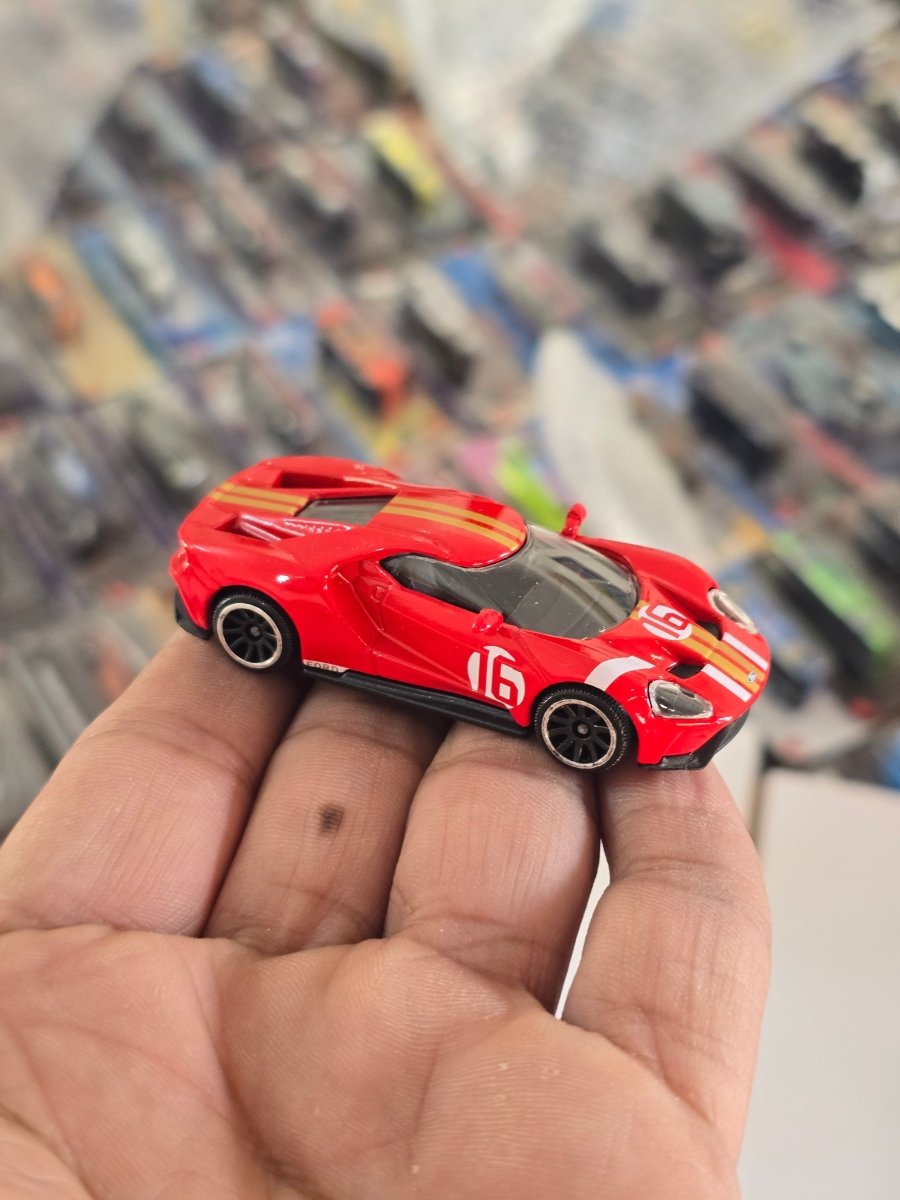 Majorette Ford GT - Red With Gold Stripes (Uncarded) - Kinder Logs