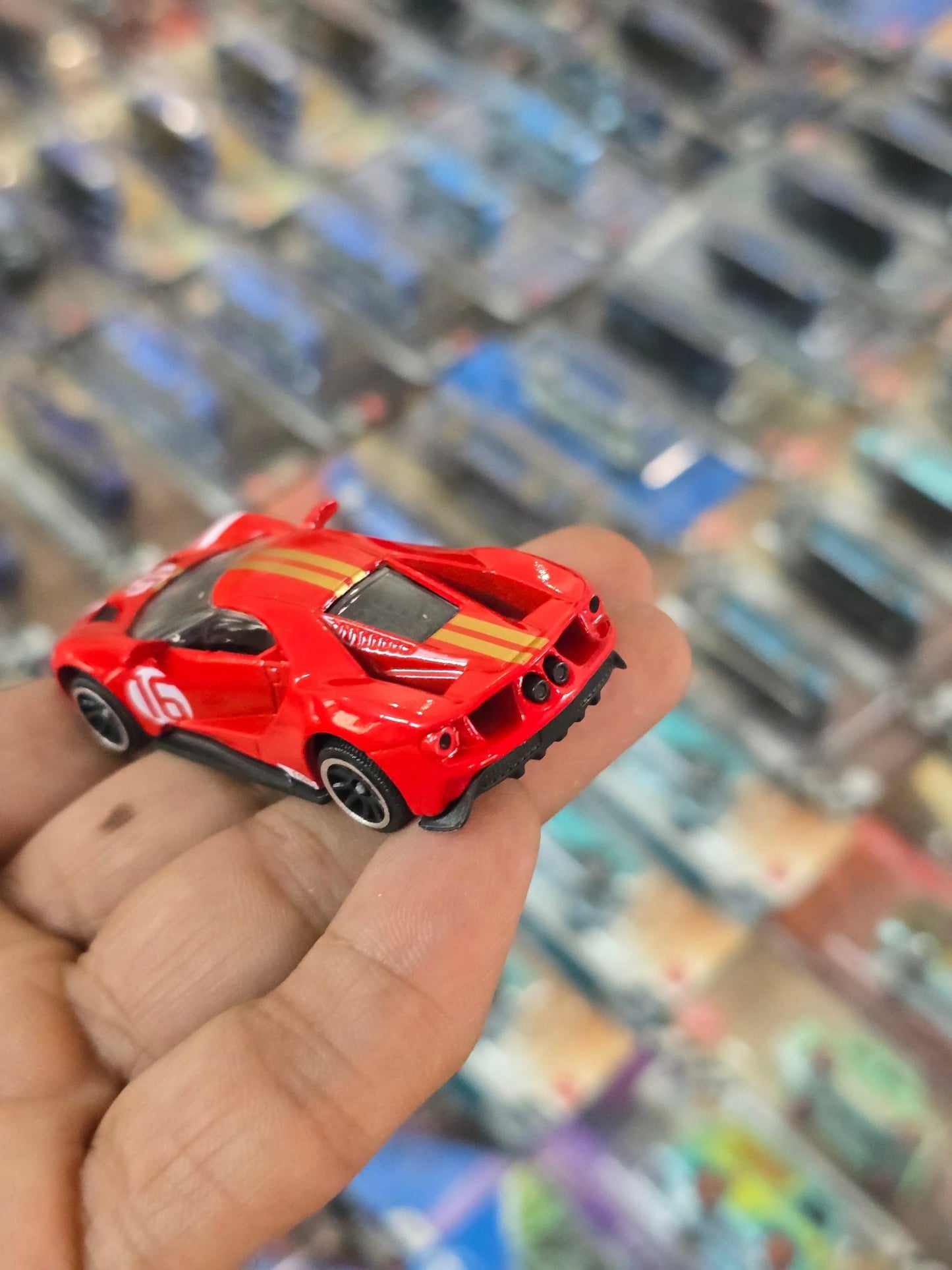 Majorette Ford GT - Red With Gold Stripes (Uncarded) - Kinder Logs