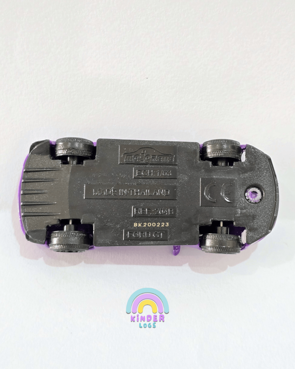 Majorette Ford GT Supercar - Purple Color (Uncarded) - Kinder Logs