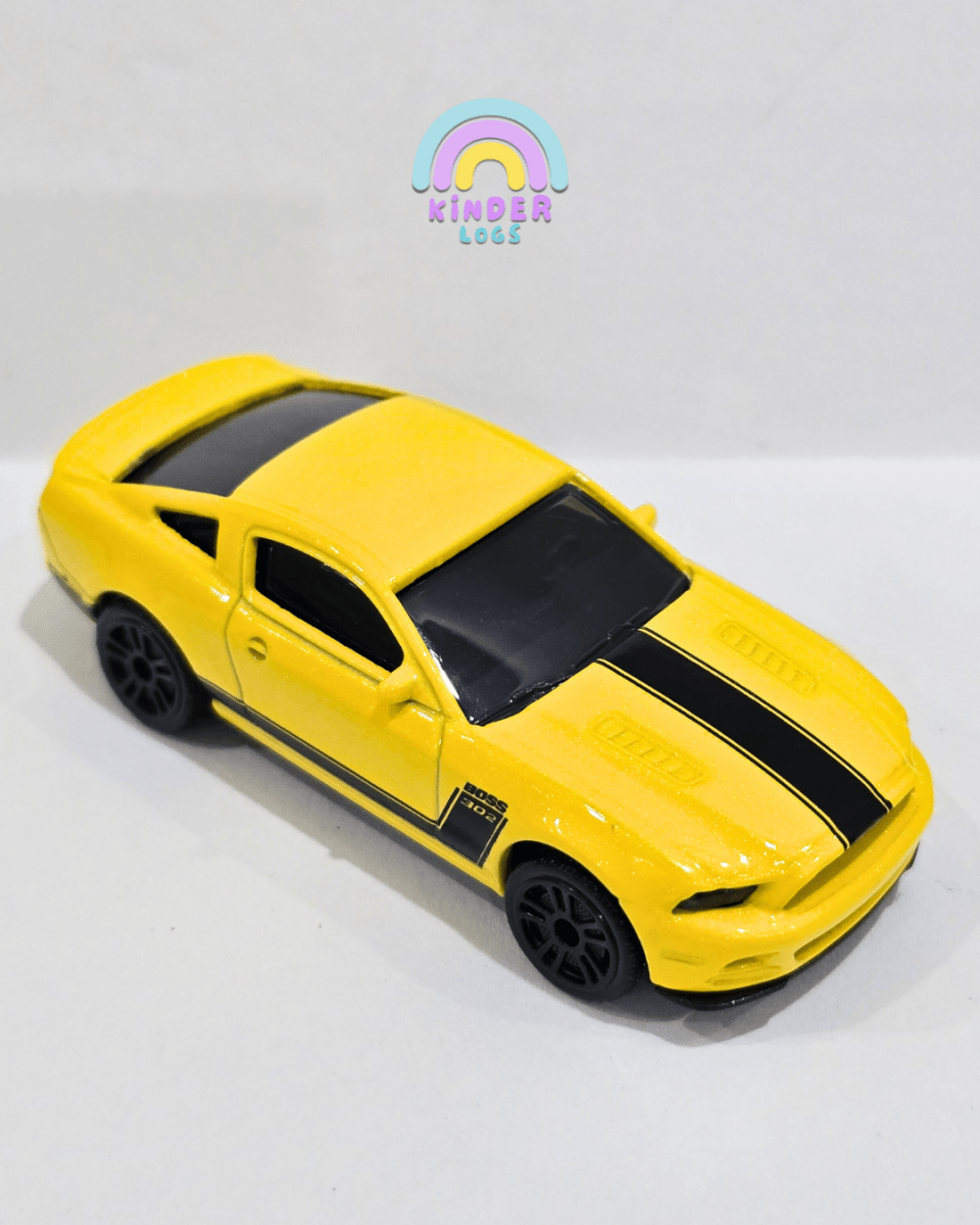 Majorette Ford Mustang Boss 302 - Yellow (Uncarded) - Kinder Logs