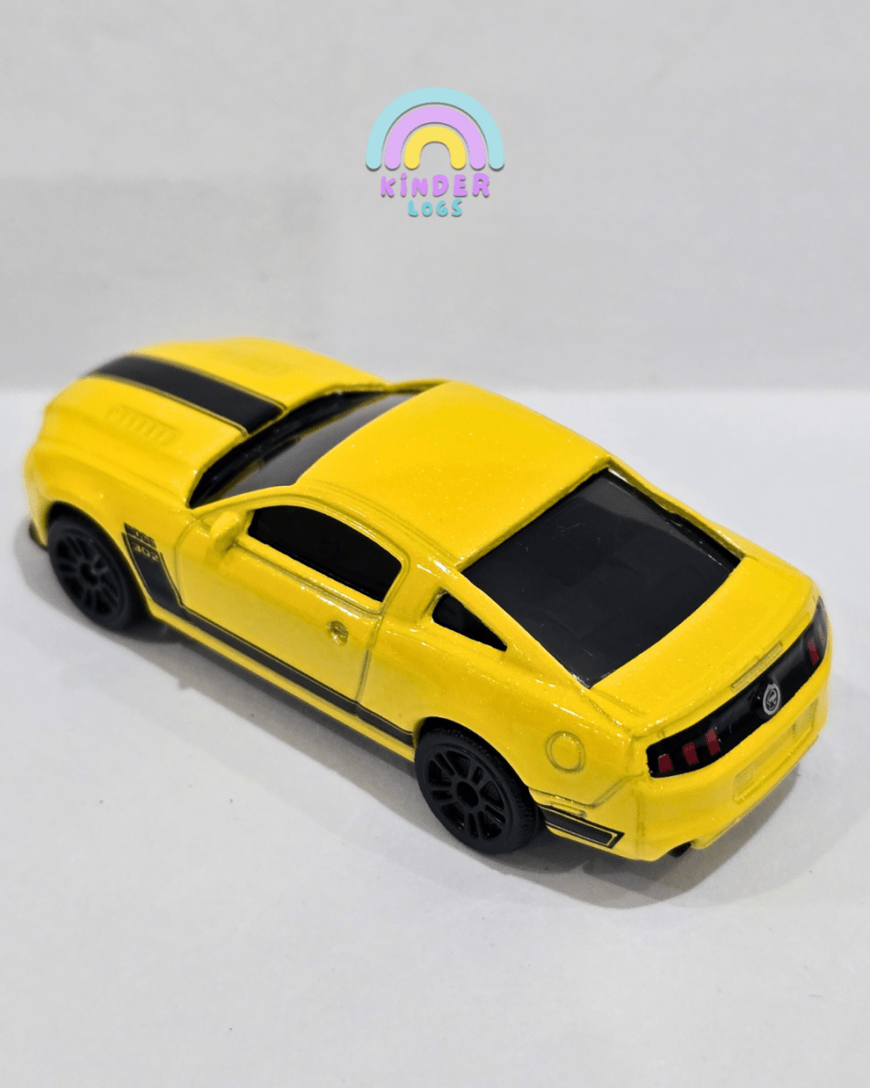 Majorette Ford Mustang Boss 302 - Yellow (Uncarded) - Kinder Logs