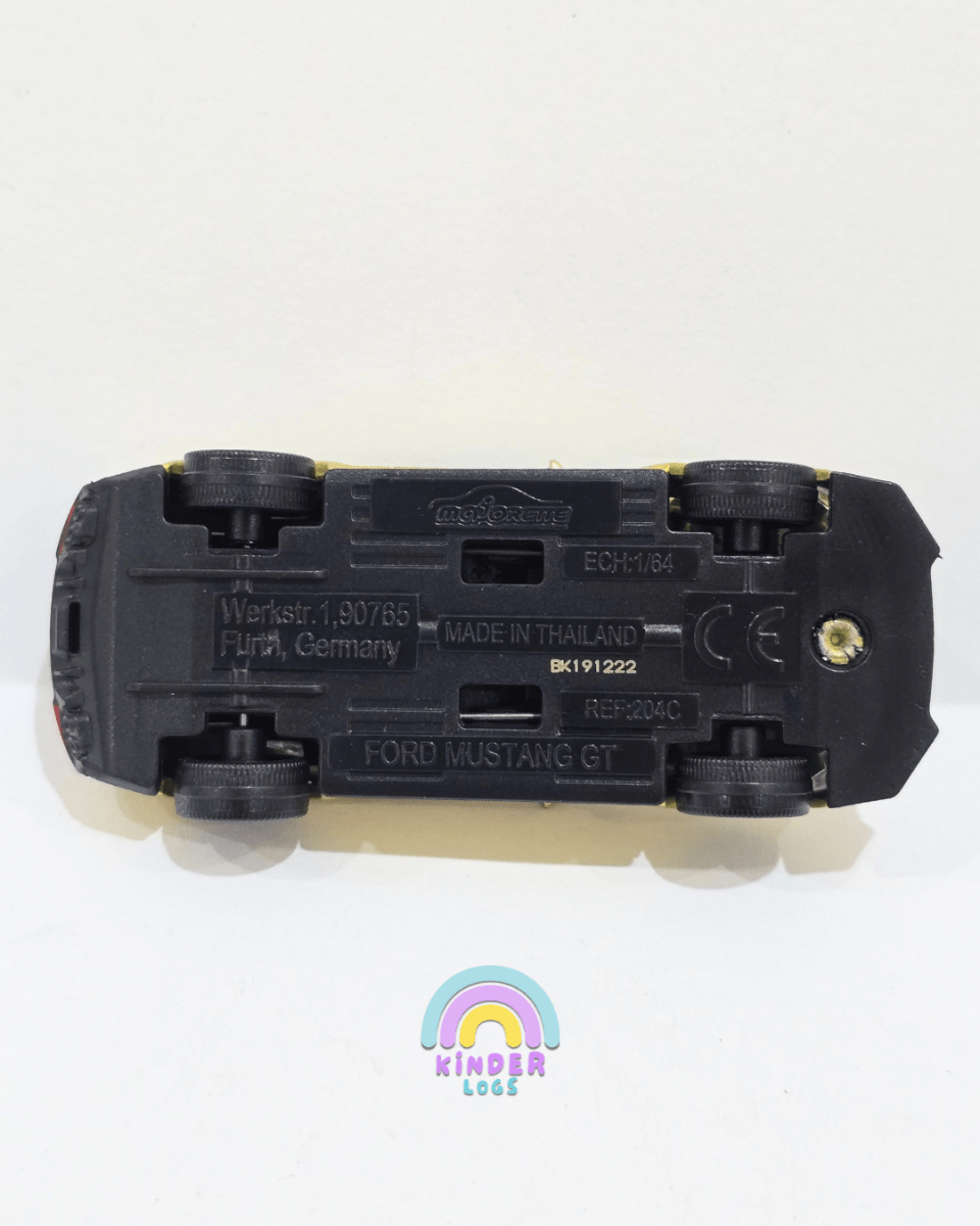 Majorette Ford Mustang GT - Gold (Uncarded) - Kinder Logs