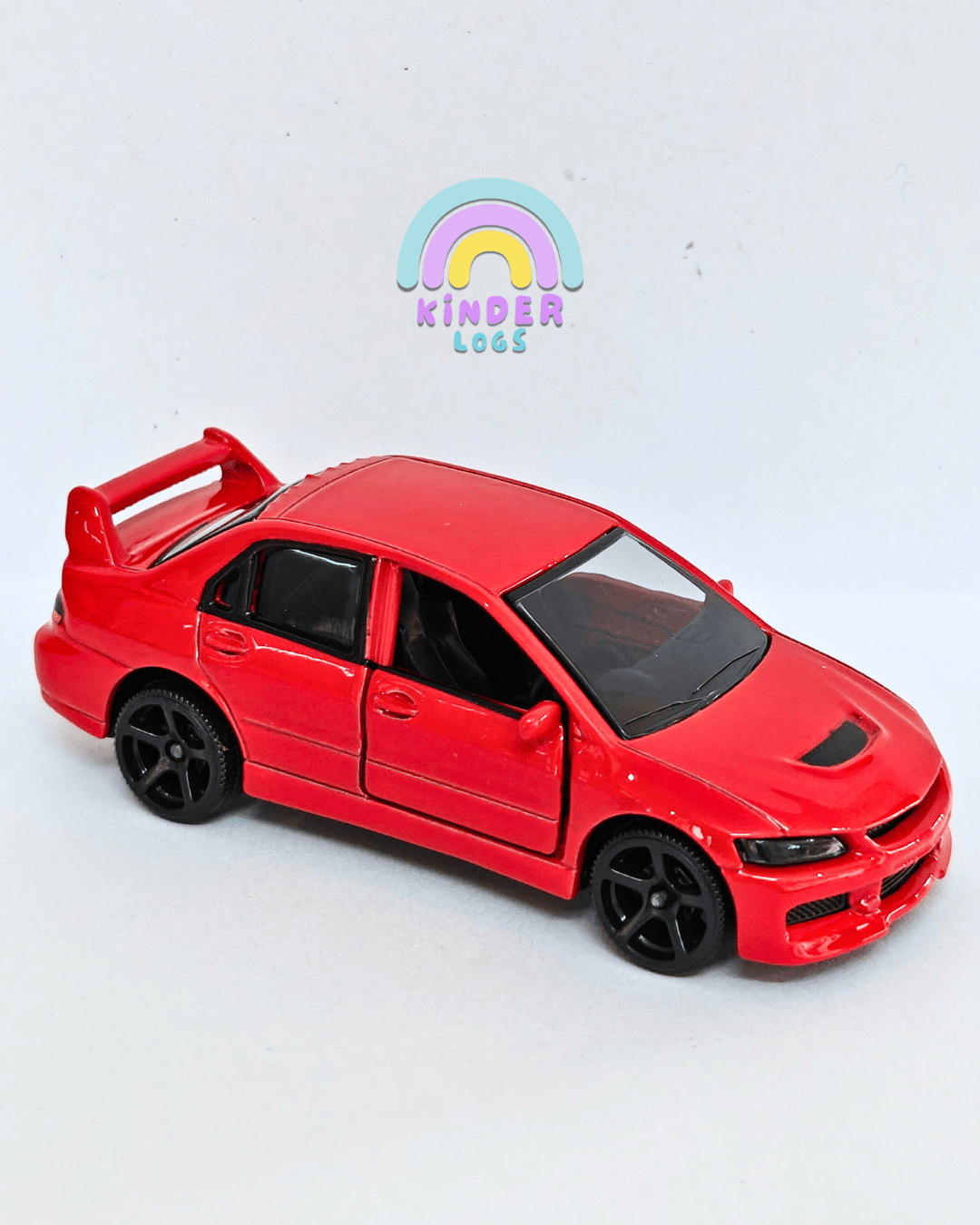Majorette JDM Mitsubishi Lancer Evolution 9 - Red (Uncarded - New) - Kinder Logs
