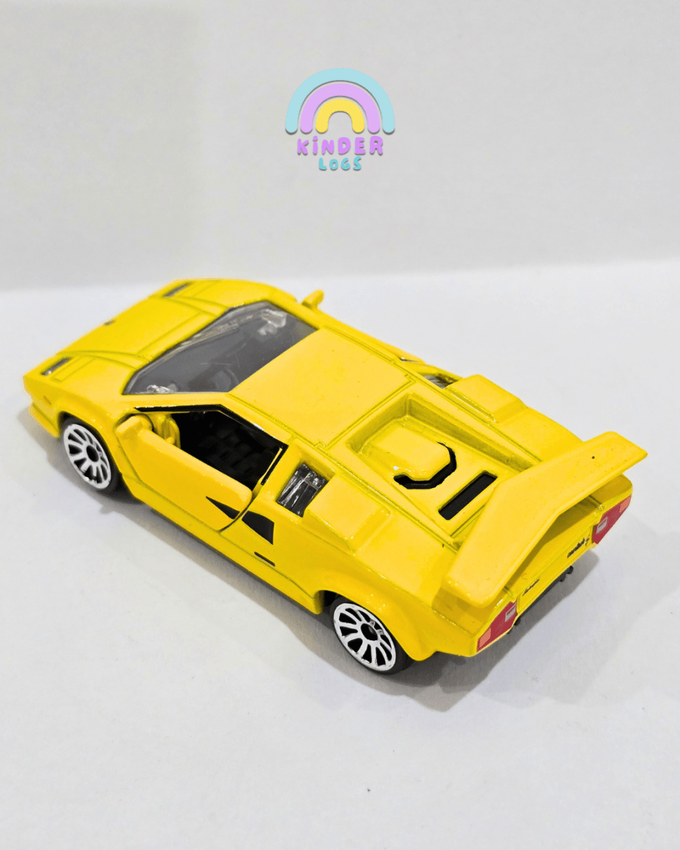 Majorette Lamborghini Countach - Yellow (Uncarded) - Kinder Logs