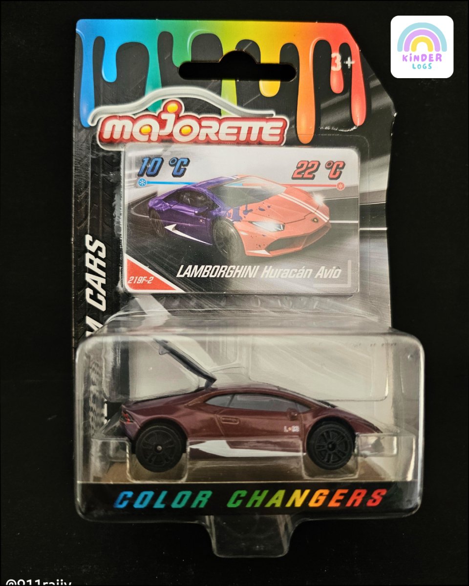 Majorette Lamborghini Huracan Avio Color Changing Car - Kinder Logs